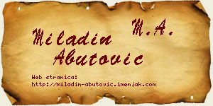 Miladin Abutović vizit kartica